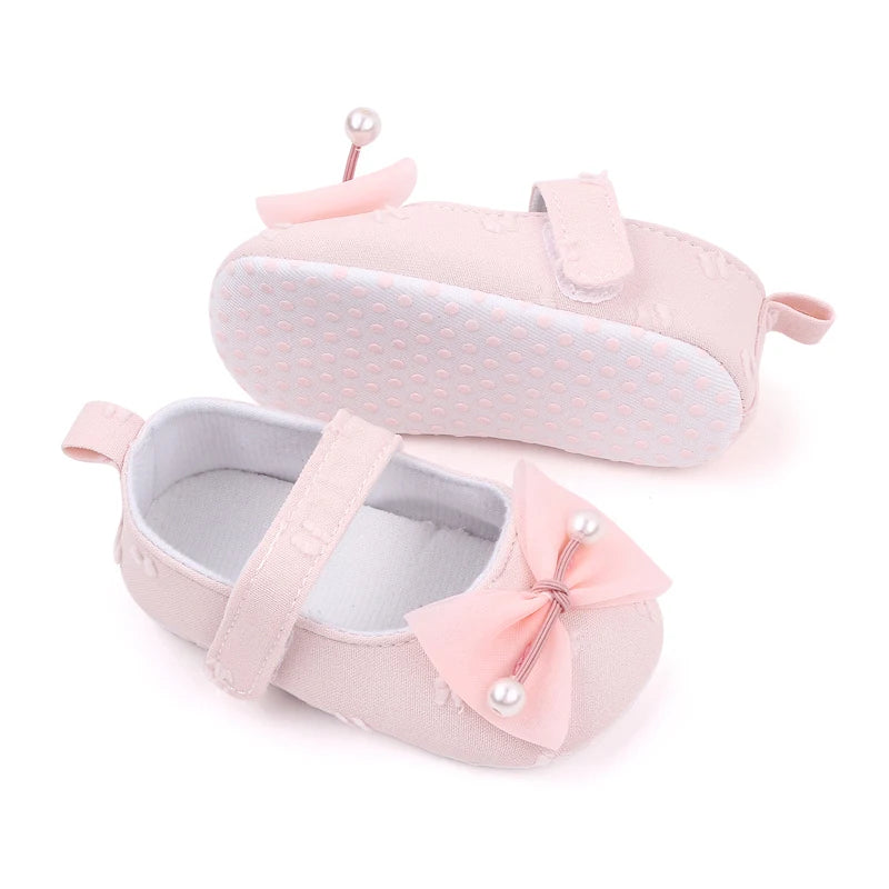 Baby Step Front Shoes Spring and Autumn New Style Girls' Baby Shoes with Korean-style Bowknots and Anti-slip Soft Soles BY2235