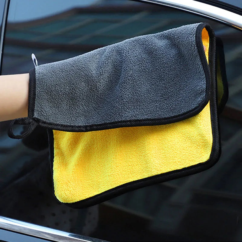 Car Wash Towel 2/3pcs Microfiber Super Absorbency Car Cleaning Cloth Drying Double-Sided Auto Towels Car Care Detailing