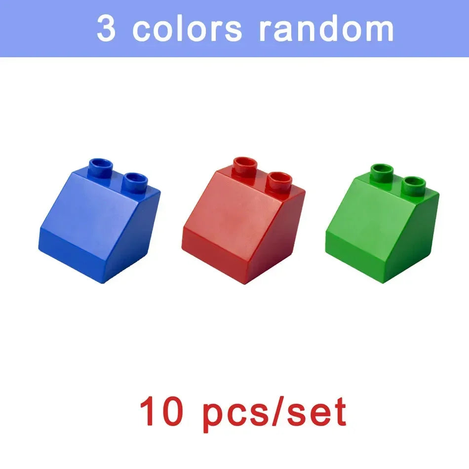DIY Big Size Bulk Bricks Creative Thick Building Blocks Educational Kid Toys Slope Thin Large Particles Compatible With Duploes