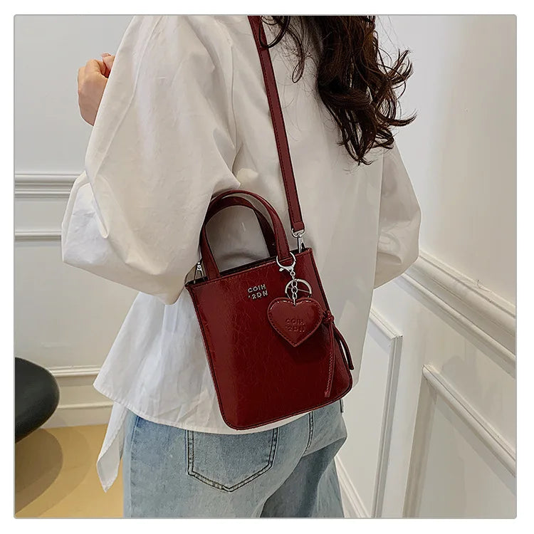 Korean Women Bag Silver Mini Small Square Bag Texture Vogue Versatile Shoulder Purses Crossbody Bag Lady Handbags