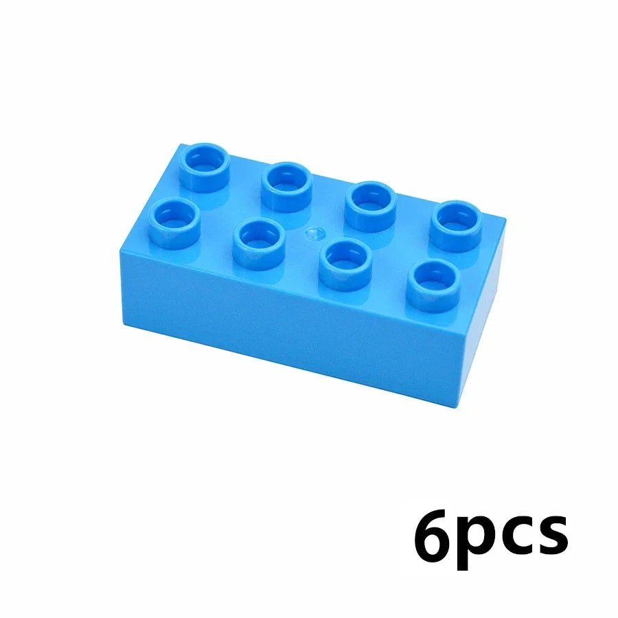 DIY Big Size Bulk Bricks Creative Thick Building Blocks Educational Kid Toys Slope Thin Large Particles Compatible With Duploes