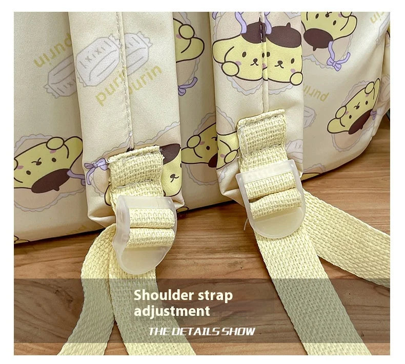 Sanrio Start Of School Season Backpack Anime Kuromi Cinnamoroll Student Bag Large Capacity Women Bag For Children Girls Gift ﻿