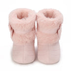 0-18M baby shoes Girls winter plush comfort snow boots cute bow cotton shoes baby soft soled non-slip toddler shoes