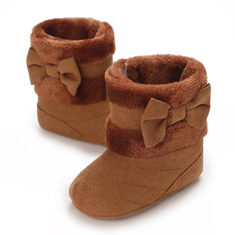 Baby Shoes With Soft Soles For Warmth 0-12 Months Old Baby Cotton Winter Socks and Shoes With Fleece Before Learning To Walk