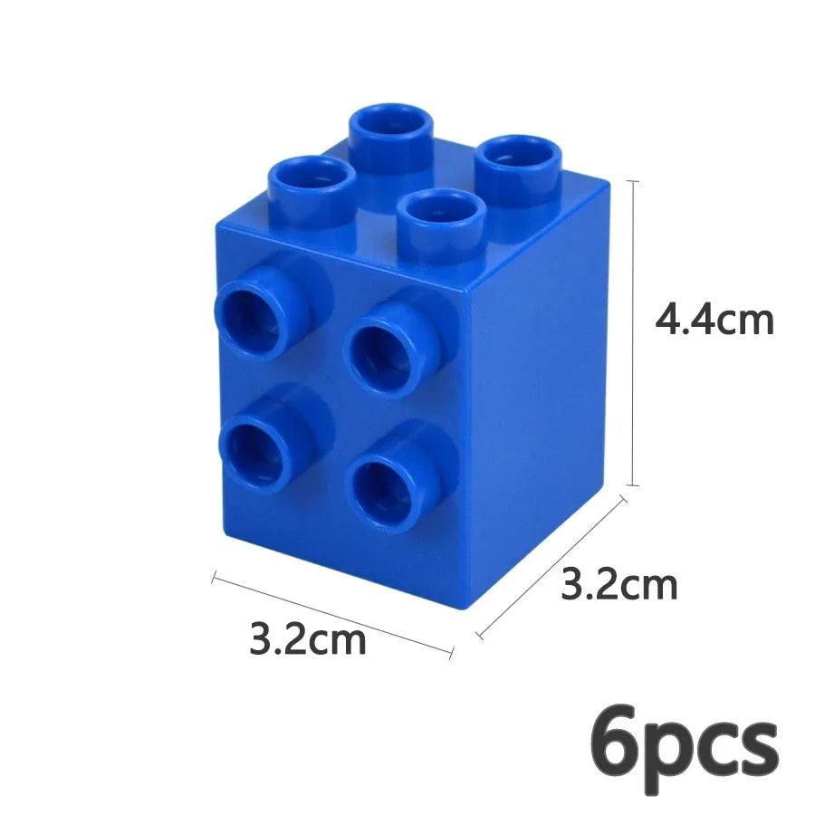 DIY Big Size Bulk Bricks Creative Thick Building Blocks Educational Kid Toys Slope Thin Large Particles Compatible With Duploes