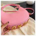 French handbag women bag semi-circular crescent single shoulder armpit bag fashionable commuting niche letter crossbody handbag