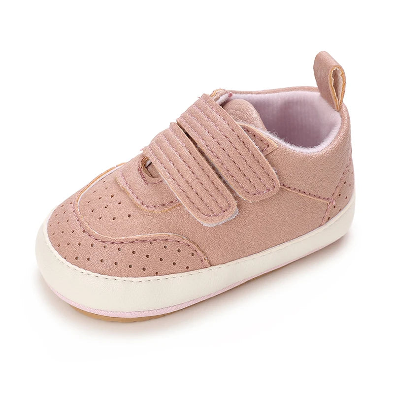 0-1Year New Baby Shoes Retro Leather Boy Girl Shoes Multicolor Toddler Rubber Sole Anti-slip First Walkers Infant Newborn
