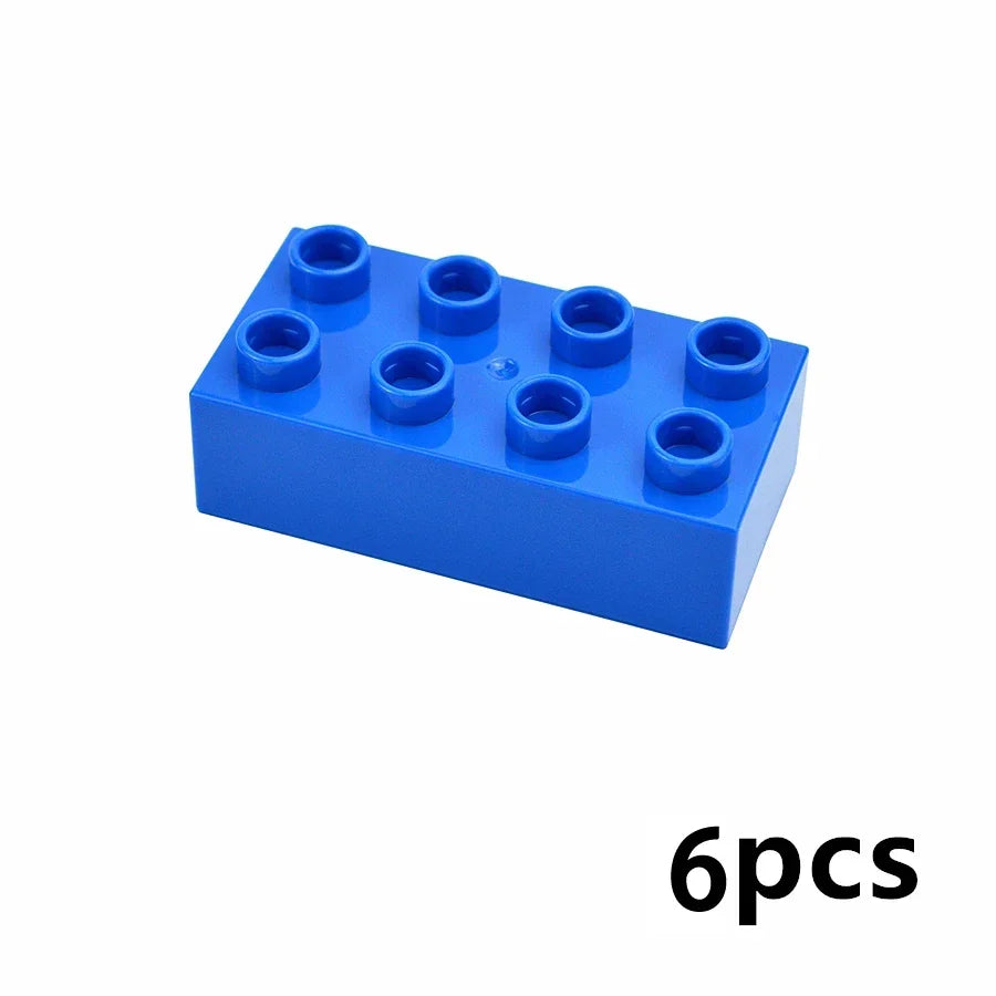 DIY Big Size Bulk Bricks Creative Thick Building Blocks Educational Kid Toys Slope Thin Large Particles Compatible With Duploes