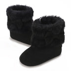 Baby Shoes With Soft Soles For Warmth 0-12 Months Old Baby Cotton Winter Socks and Shoes With Fleece Before Learning To Walk