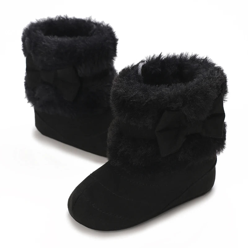 Baby Shoes With Soft Soles For Warmth 0-12 Months Old Baby Cotton Winter Socks and Shoes With Fleece Before Learning To Walk