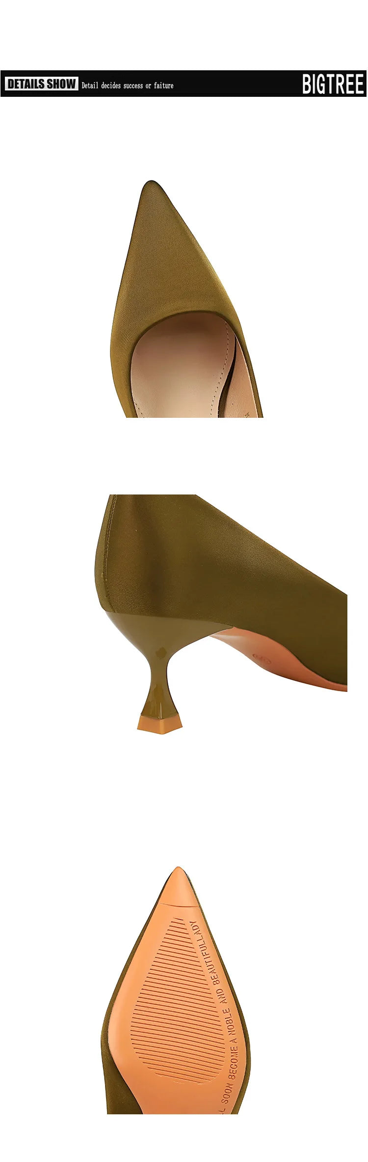 BIGTREE Shoes Kitten Heels 5.5 Cm Women Pumps Silks Satins Lady Heels Fashion Women Shoes Low Heel Female Shoes Large Size 43