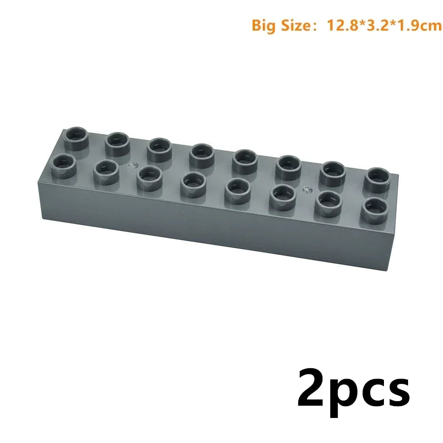 DIY Big Size Bulk Bricks Creative Thick Building Blocks Educational Kid Toys Slope Thin Large Particles Compatible With Duploes
