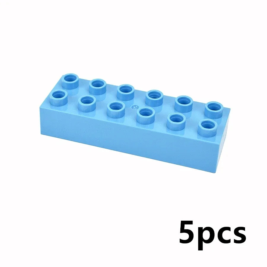 DIY Big Size Bulk Bricks Creative Thick Building Blocks Educational Kid Toys Slope Thin Large Particles Compatible With Duploes