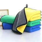 Car Wash Towel 2/3pcs Microfiber Super Absorbency Car Cleaning Cloth Drying Double-Sided Auto Towels Car Care Detailing