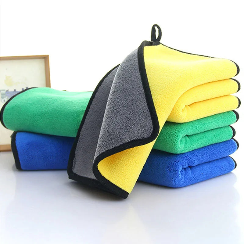 Car Wash Towel 2/3pcs Microfiber Super Absorbency Car Cleaning Cloth Drying Double-Sided Auto Towels Car Care Detailing