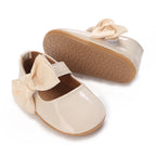 0-1 Year Old Baby Walking Shoes PU Leather Soft Sole Anti Slip Butterfly Bow Newborn Baby Shoes Breathable Anti Slip