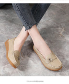 Fashion Genuine Leather Women Flats Tenis Shoes Woman Moccasins Women Shoe Footwear Women Shoes Retro Plus Size Female Footwear