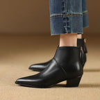 2024 New Autumn Winter Women Boots Fashion Pointed Toe Chelsea Boots for Women Ankle Boots Retro Ladies Women Shoes