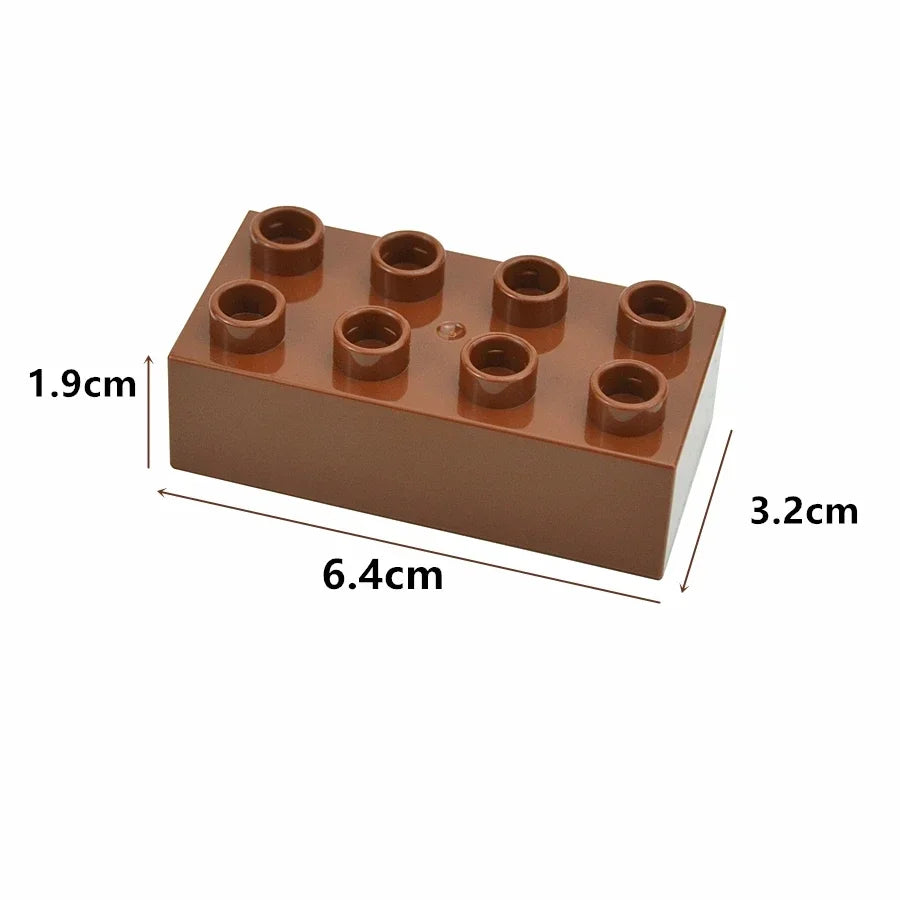 DIY Big Size Bulk Bricks Creative Thick Building Blocks Educational Kid Toys Slope Thin Large Particles Compatible With Duploes