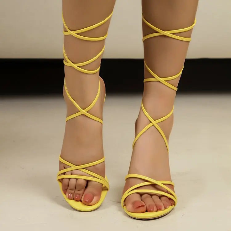 New Summer Elegant Strap Solid Color Square Toe High Heels Open Toe Fashion Sexy Banquet Women's Shoes pumps women shoes