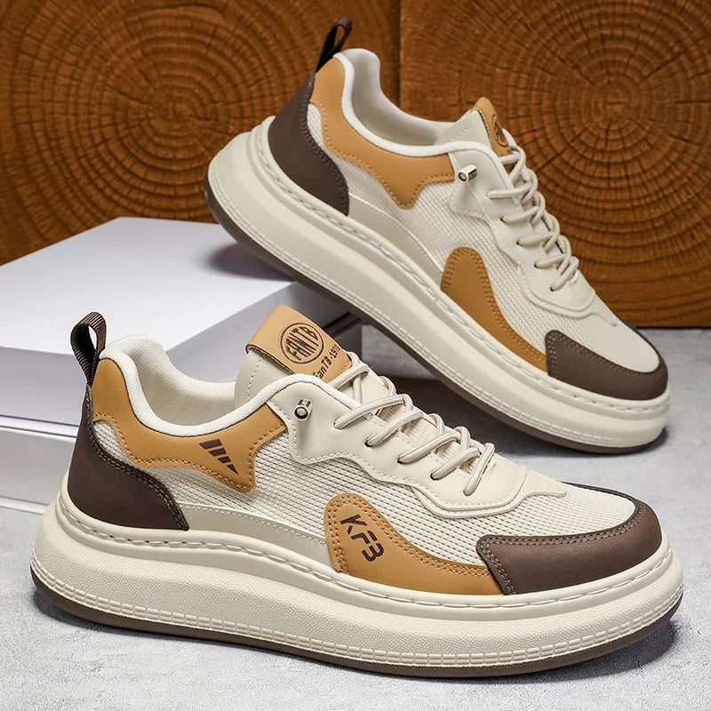 casual shoes fashion men's four season breathable comfortable outdoor thick sole anti slip wear-resistant versatile casual shoes