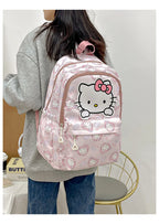 Sanrio Start Of School Season Backpack Anime Kuromi Cinnamoroll Student Bag Large Capacity Women Bag For Children Girls Gift ﻿
