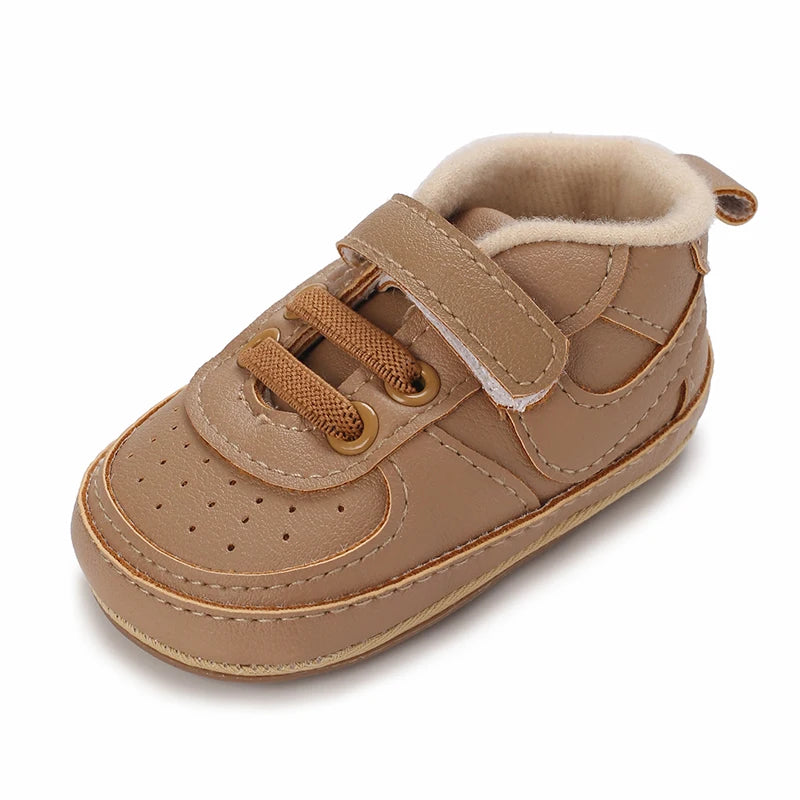 0-1Year New Baby Shoes Retro Leather Boy Girl Shoes Multicolor Toddler Rubber Sole Anti-slip First Walkers Infant Newborn
