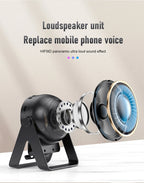 New Cell Phone Holder Stand With Bluetooth 4 IN 1 Wireless Induction Audio Speaker 360° Rotation Stand with LED