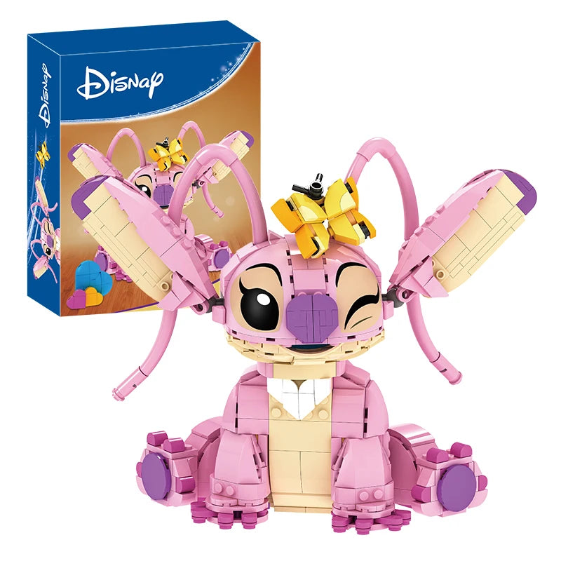 New Stitch Angel CP Building Blocks 2025 - Large Piece Cartoon Toys with Moving Ears Kids Assembly Gift for Boys Girls Birthday