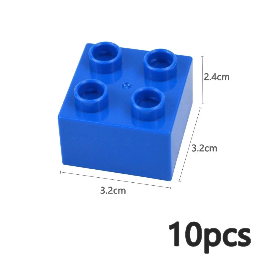 DIY Big Size Bulk Bricks Creative Thick Building Blocks Educational Kid Toys Slope Thin Large Particles Compatible With Duploes