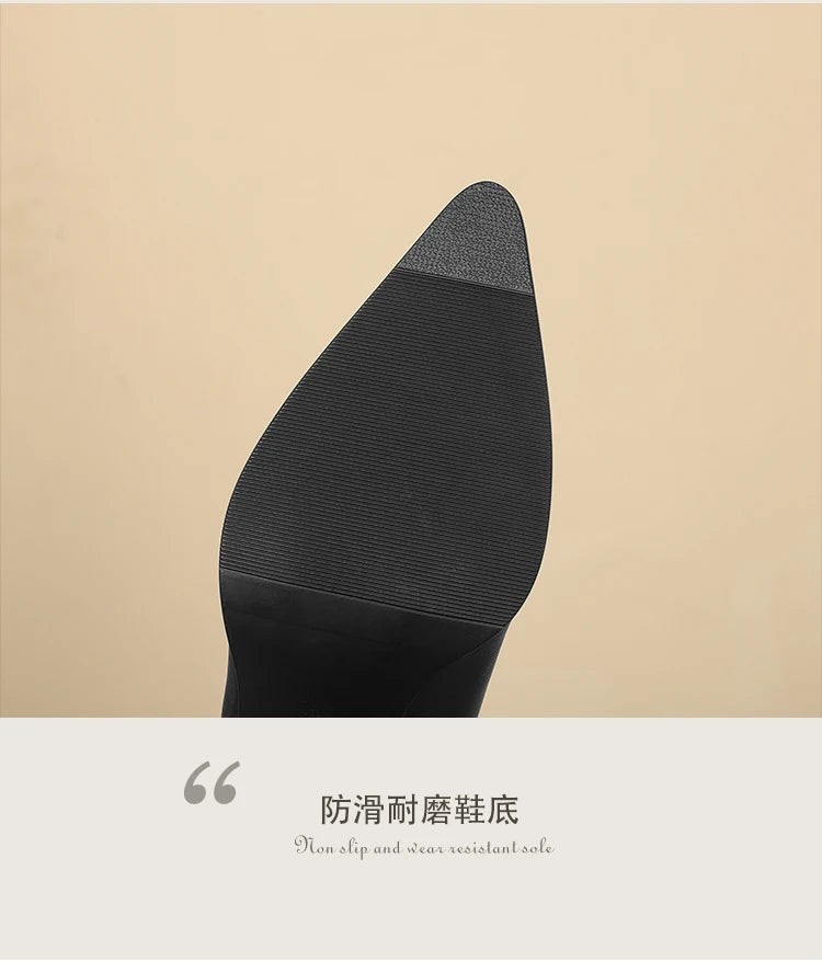 2024 New Autumn Winter Women Boots Fashion Pointed Toe Chelsea Boots for Women Ankle Boots Retro Ladies Women Shoes