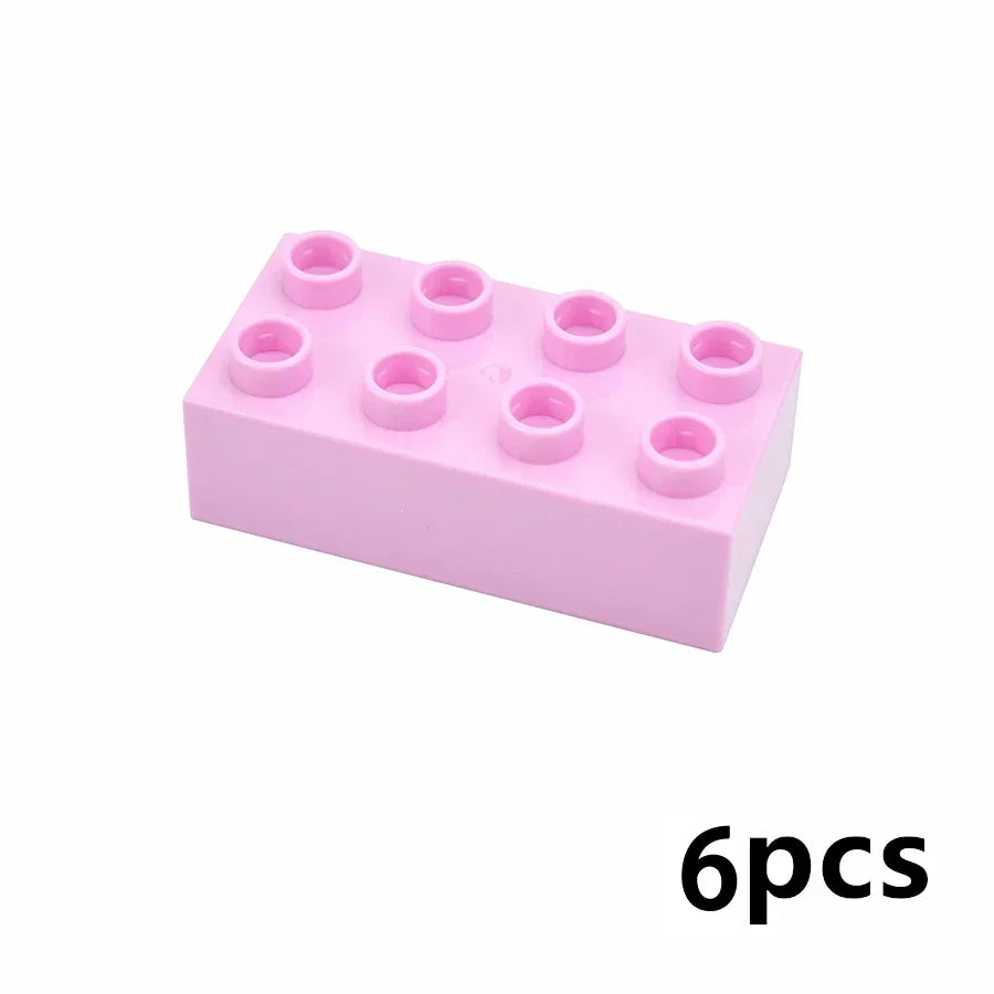 DIY Big Size Bulk Bricks Creative Thick Building Blocks Educational Kid Toys Slope Thin Large Particles Compatible With Duploes