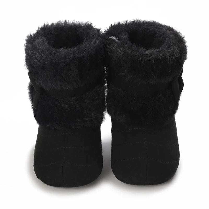 Baby Shoes With Soft Soles For Warmth 0-12 Months Old Baby Cotton Winter Socks and Shoes With Fleece Before Learning To Walk