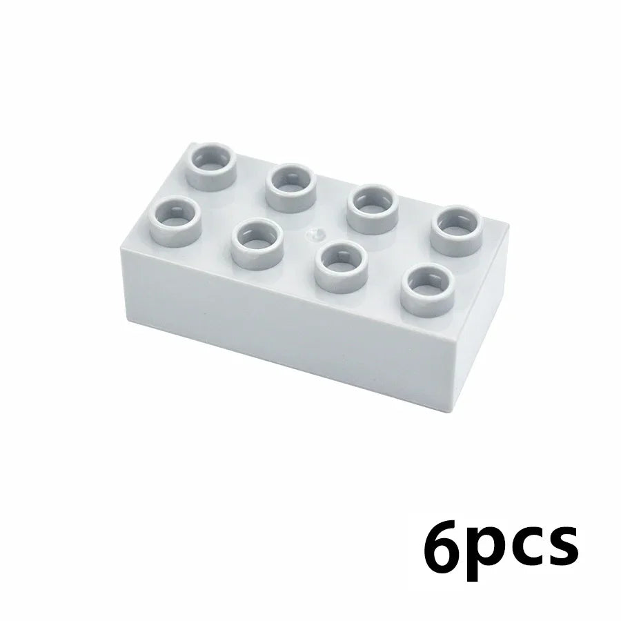 DIY Big Size Bulk Bricks Creative Thick Building Blocks Educational Kid Toys Slope Thin Large Particles Compatible With Duploes