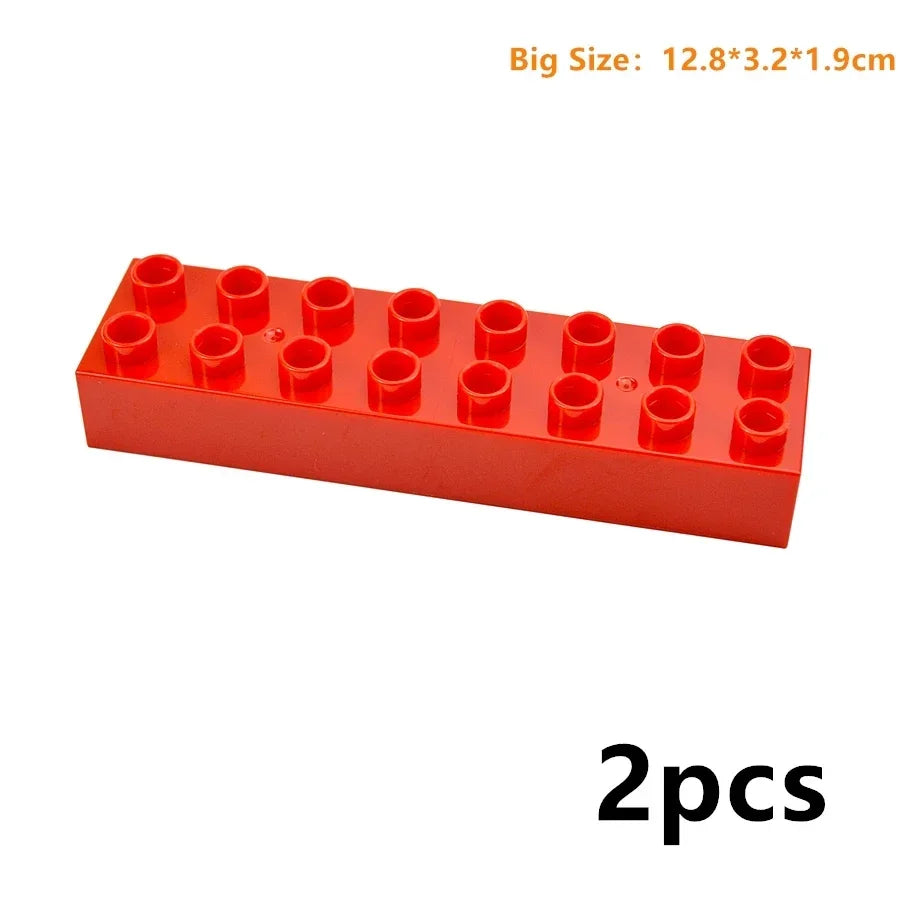 DIY Big Size Bulk Bricks Creative Thick Building Blocks Educational Kid Toys Slope Thin Large Particles Compatible With Duploes
