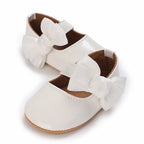 0-1 Year Old Baby Walking Shoes PU Leather Soft Sole Anti Slip Butterfly Bow Newborn Baby Shoes Breathable Anti Slip