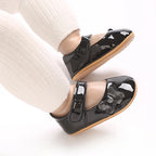 0-12 Months Baby Shoes PU Leather Shallow Mouth Single Shoe Bow Baby Walking Shoes Princess Shoes Baby Shoes