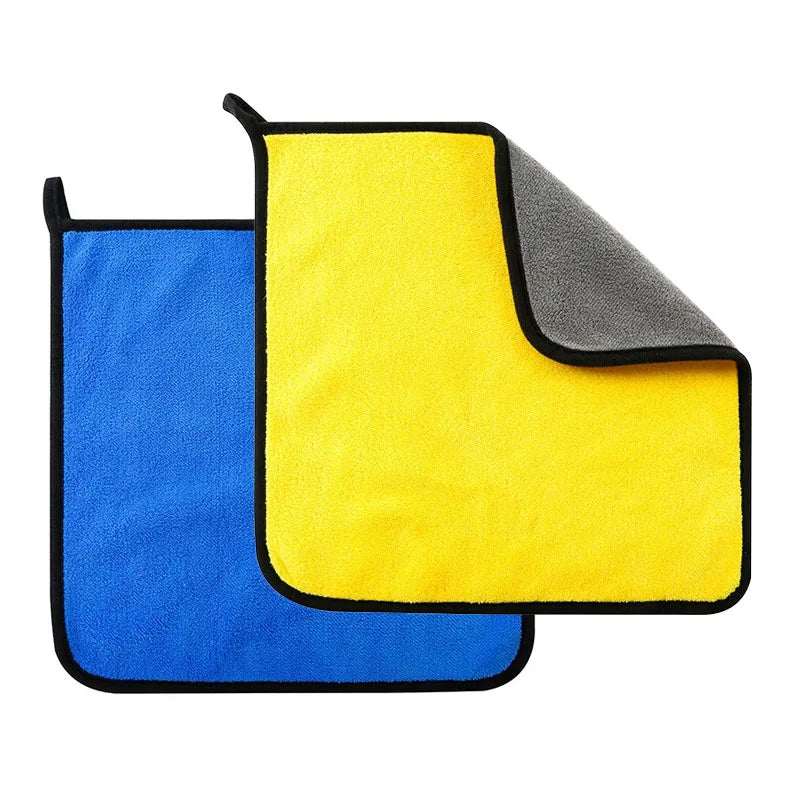 Car Wash Towel 2/3pcs Microfiber Super Absorbency Car Cleaning Cloth Drying Double-Sided Auto Towels Car Care Detailing