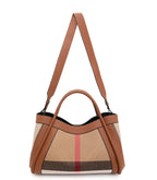 Small Size 30CM Elegant Women Bag Striped Canvas + Cowhide Top Handle Bag Women's Single Shoulder Crossbody Luxury Designer Bag