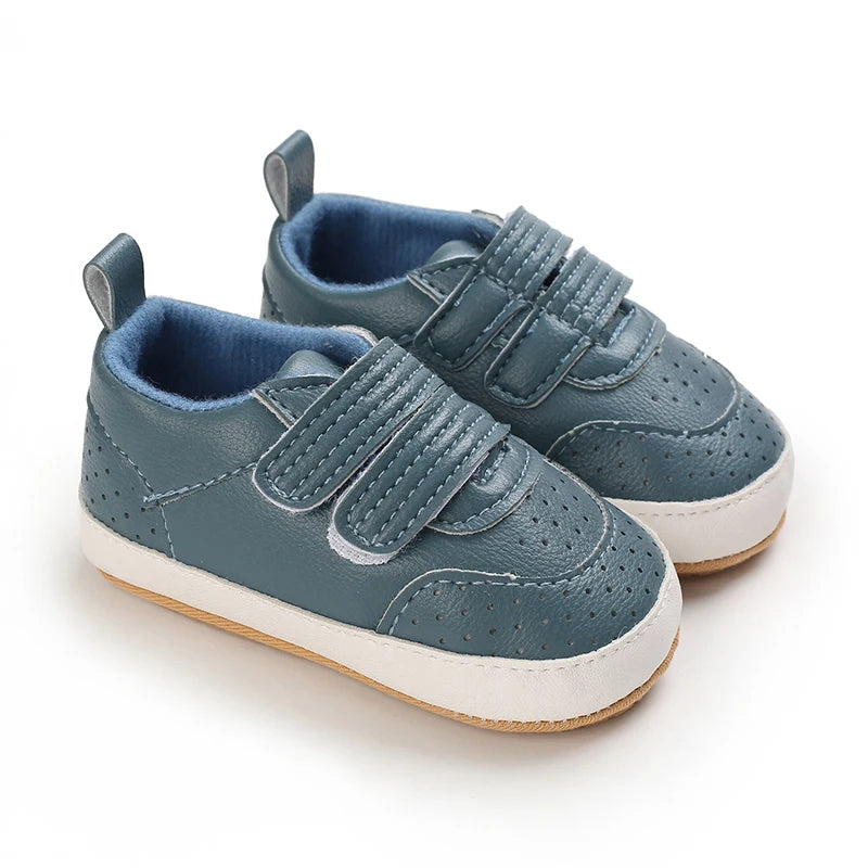 0-1Year New Baby Shoes Retro Leather Boy Girl Shoes Multicolor Toddler Rubber Sole Anti-slip First Walkers Infant Newborn