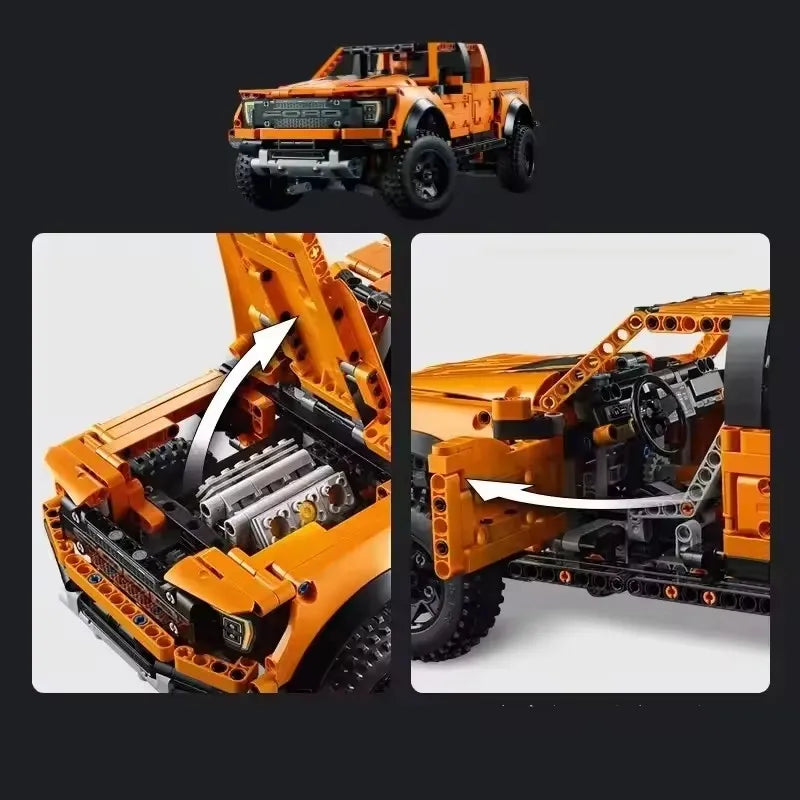 Technical 42126 1:10 F-150 Pickup Truck Sports Car Building Block Set Muscle Vehicle Model Toys for Kid Gift