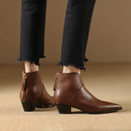 2024 New Autumn Winter Women Boots Fashion Pointed Toe Chelsea Boots for Women Ankle Boots Retro Ladies Women Shoes