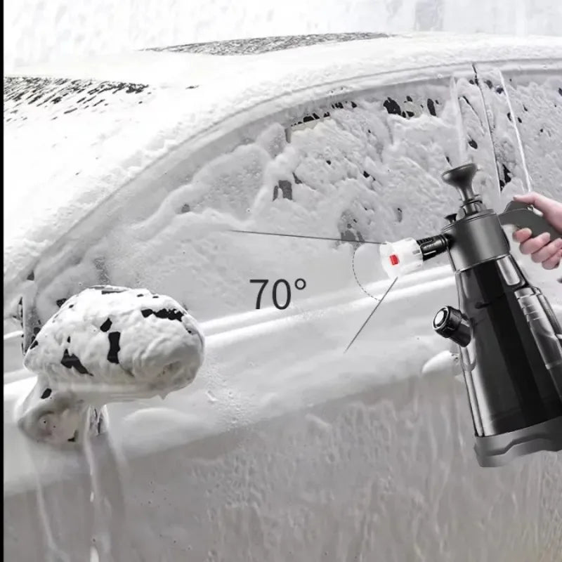 2.3L Car Wash Kit: Spray Bottle & PA Pot with Built-in Brush, Household High-Pressure Water Gun, Foam Artefact & Car Wash Liquid