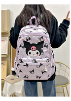 Sanrio Start Of School Season Backpack Anime Kuromi Cinnamoroll Student Bag Large Capacity Women Bag For Children Girls Gift ﻿