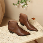 2024 New Autumn Winter Women Boots Fashion Pointed Toe Chelsea Boots for Women Ankle Boots Retro Ladies Women Shoes