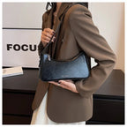 Small Cute Underarm Shoulder Bags for Women 2024 Trend Design Leather Handbags and Purses Y2K Silver Red Hand Bag Women Bag