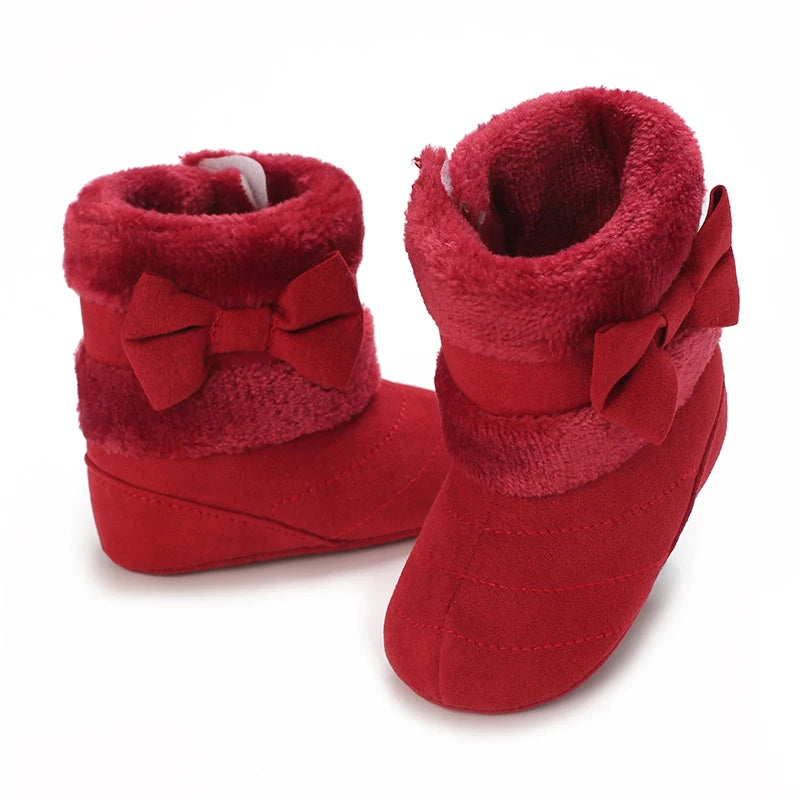 Baby Shoes With Soft Soles For Warmth 0-12 Months Old Baby Cotton Winter Socks and Shoes With Fleece Before Learning To Walk