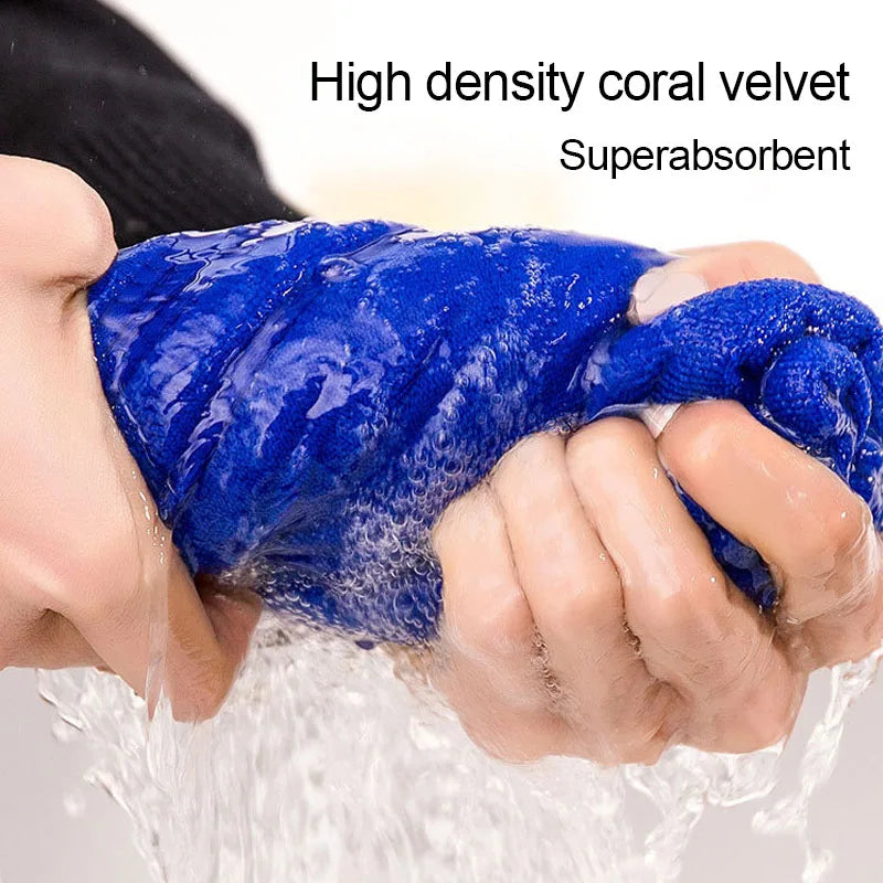 Car Wash Towel 2/3pcs Microfiber Super Absorbency Car Cleaning Cloth Drying Double-Sided Auto Towels Car Care Detailing