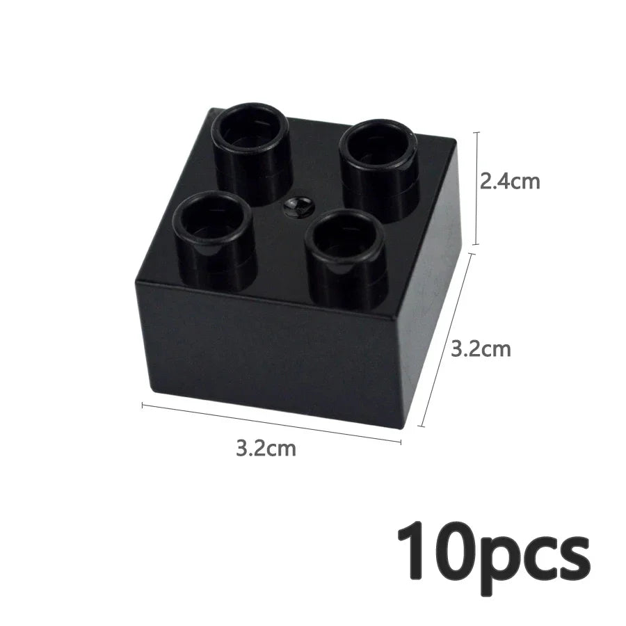 DIY Big Size Bulk Bricks Creative Thick Building Blocks Educational Kid Toys Slope Thin Large Particles Compatible With Duploes