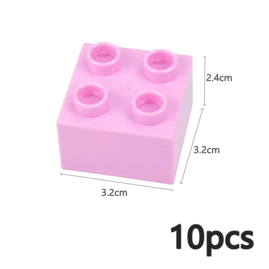 DIY Big Size Bulk Bricks Creative Thick Building Blocks Educational Kid Toys Slope Thin Large Particles Compatible With Duploes